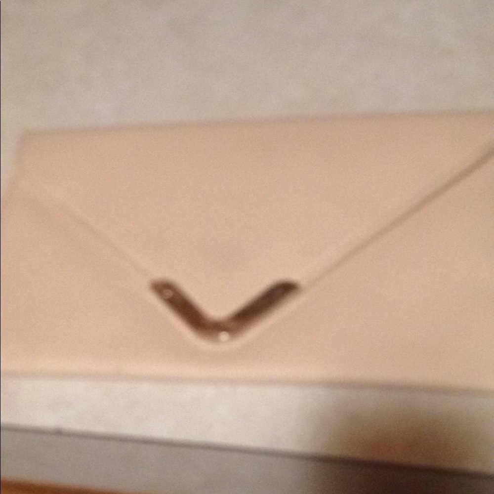 Beige clutch purse